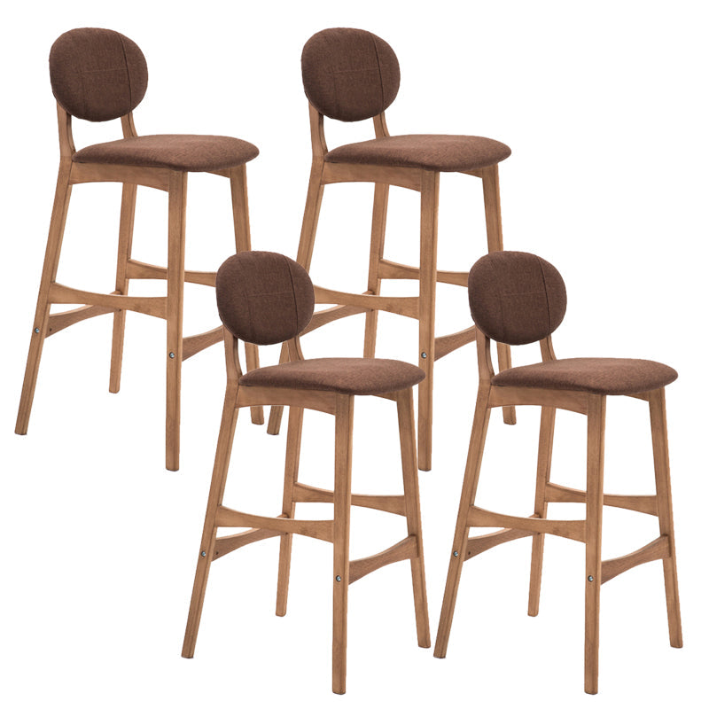 Scandinavia Style Bar-stool Wooden Legs Full Back for Kitchen Bar Coffee Natural 4 Piece Set Clearhalo 'Bar Furniture' 'Bar Stools' 'bar_stools' 'furn' 'furn_bar_stools' 'furniture_bar_stools' 'Kitchen & Dining Furniture' 'kitchen&dining_furn' 'kitchen' 'kitchen_furn' Furniture' 4512099