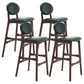 Scandinavia Style Bar-stool Wooden Legs Full Back for Kitchen Bar Blackish Green Brown 4 Piece Set Clearhalo 'Bar Furniture' 'Bar Stools' 'bar_stools' 'furn' 'furn_bar_stools' 'furniture_bar_stools' 'Kitchen & Dining Furniture' 'kitchen&dining_furn' 'kitchen' 'kitchen_furn' Furniture' 4512102