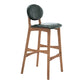 Scandinavia Style Bar-stool Wooden Legs Full Back for Kitchen Bar Blackish Green Natural 1 Piece Clearhalo 'Bar Furniture' 'Bar Stools' 'bar_stools' 'furn' 'furn_bar_stools' 'furniture_bar_stools' 'Kitchen & Dining Furniture' 'kitchen&dining_furn' 'kitchen' 'kitchen_furn' Furniture' 4512103
