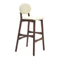 Scandinavia Style Bar-stool Wooden Legs Full Back for Kitchen Bar Off-White Brown 1 Piece Clearhalo 'Bar Furniture' 'Bar Stools' 'bar_stools' 'furn' 'furn_bar_stools' 'furniture_bar_stools' 'Kitchen & Dining Furniture' 'kitchen&dining_furn' 'kitchen' 'kitchen_furn' Furniture' 4512106