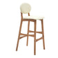 Scandinavia Style Bar-stool Wooden Legs Full Back for Kitchen Bar Off-White Natural 1 Piece Clearhalo 'Bar Furniture' 'Bar Stools' 'bar_stools' 'furn' 'furn_bar_stools' 'furniture_bar_stools' 'Kitchen & Dining Furniture' 'kitchen&dining_furn' 'kitchen' 'kitchen_furn' Furniture' 4512109