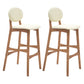 Scandinavia Style Bar-stool Wooden Legs Full Back for Kitchen Bar Off-White Natural 2 Piece Set Clearhalo 'Bar Furniture' 'Bar Stools' 'bar_stools' 'furn' 'furn_bar_stools' 'furniture_bar_stools' 'Kitchen & Dining Furniture' 'kitchen&dining_furn' 'kitchen' 'kitchen_furn' Furniture' 4512110
