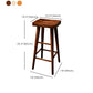 Contemporary Counter Bar Stool Backless Contoured Seat Wood Bar Stool with Footrest Clearhalo 'Bar Furniture' 'Bar Stools' 'bar_stools' 'furn' 'furn_bar_stools' 'furniture_bar_stools' 'Kitchen & Dining Furniture' 'kitchen&dining_furn' 'kitchen' 'kitchen_furn' Furniture' 4512131
