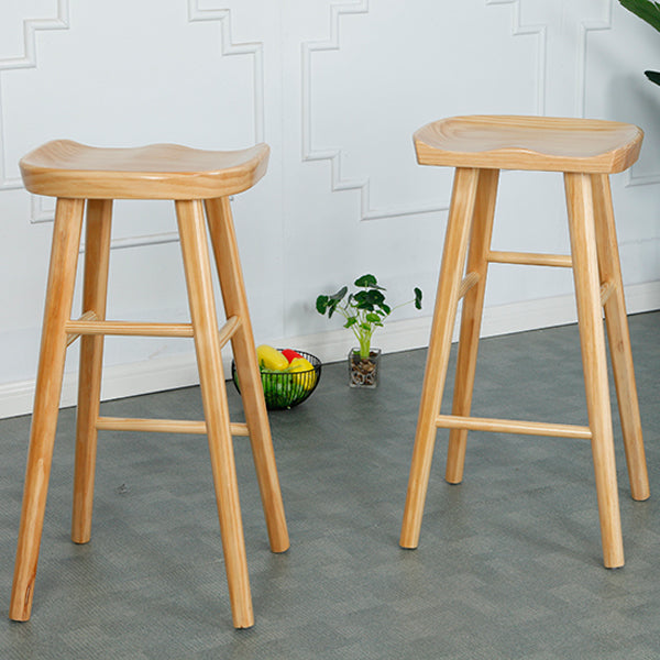 Modern Style Solid Wood Bar Stool with Footrest Kitchen Simple Wooden Stool Clearhalo 'Bar Furniture' 'Bar Stools' 'bar_stools' 'furn' 'furn_bar_stools' 'furniture_bar_stools' 'Kitchen & Dining Furniture' 'kitchen&dining_furn' 'kitchen' 'kitchen_furn' Furniture' 4512136