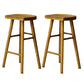 Modern Style Solid Wood Bar Stool with Footrest Kitchen Simple Wooden Stool Dark Wood 2 Piece Set Bar Stool(30"H) Clearhalo 'Bar Furniture' 'Bar Stools' 'bar_stools' 'furn' 'furn_bar_stools' 'furniture_bar_stools' 'Kitchen & Dining Furniture' 'kitchen&dining_furn' 'kitchen' 'kitchen_furn' Furniture' 4512141