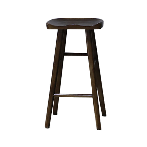 Modern Style Solid Wood Bar Stool with Footrest Kitchen Simple Wooden Stool Dark Coffee 1 Piece Bar Stool(30"H) Clearhalo 'Bar Furniture' 'Bar Stools' 'bar_stools' 'furn' 'furn_bar_stools' 'furniture_bar_stools' 'Kitchen & Dining Furniture' 'kitchen&dining_furn' 'kitchen' 'kitchen_furn' Furniture' 4512145