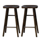 Modern Style Solid Wood Bar Stool with Footrest Kitchen Simple Wooden Stool Dark Coffee 2 Piece Set Bar Stool(30"H) Clearhalo 'Bar Furniture' 'Bar Stools' 'bar_stools' 'furn' 'furn_bar_stools' 'furniture_bar_stools' 'Kitchen & Dining Furniture' 'kitchen&dining_furn' 'kitchen' 'kitchen_furn' Furniture' 4512146