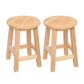 Modern Style Solid Wood Bar Stool with Footrest Living Room Lounge Bar Stool 2 Piece Set Short Stool (16" H) Clearhalo 'Bar Furniture' 'Bar Stools' 'bar_stools' 'furn' 'furn_bar_stools' 'furniture_bar_stools' 'Kitchen & Dining Furniture' 'kitchen&dining_furn' 'kitchen' 'kitchen_furn' Furniture' 4512154