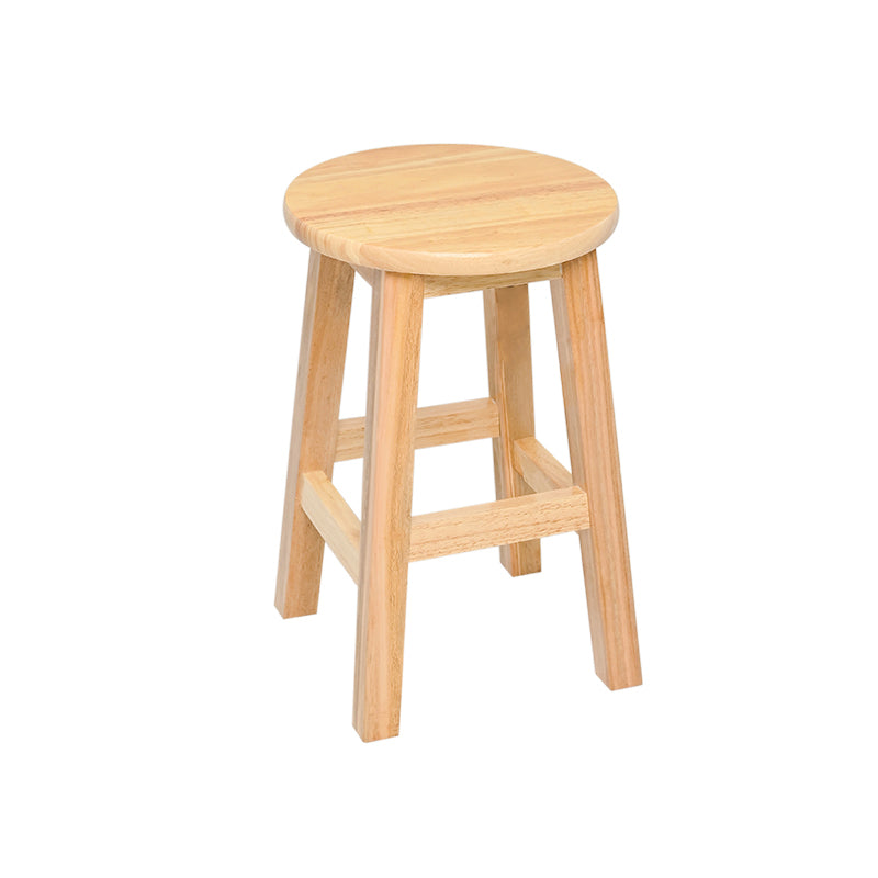 Modern Style Solid Wood Bar Stool with Footrest Living Room Lounge Bar Stool 1 Piece Short Stool(18"H) Clearhalo 'Bar Furniture' 'Bar Stools' 'bar_stools' 'furn' 'furn_bar_stools' 'furniture_bar_stools' 'Kitchen & Dining Furniture' 'kitchen&dining_furn' 'kitchen' 'kitchen_furn' Furniture' 4512159