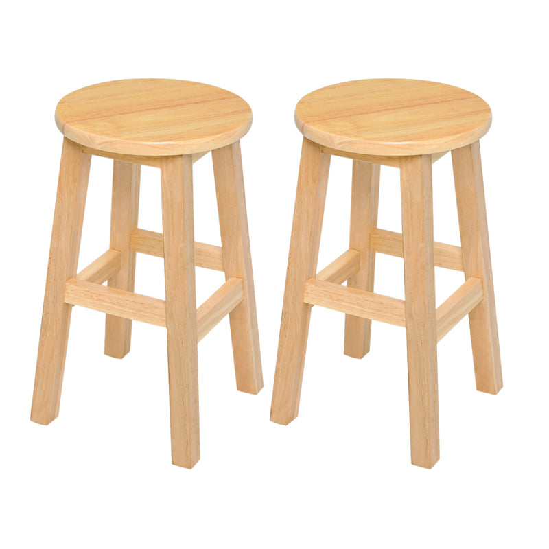 Modern Style Solid Wood Bar Stool with Footrest Living Room Lounge Bar Stool 2 Piece Set Short Stool(20"H) Clearhalo 'Bar Furniture' 'Bar Stools' 'bar_stools' 'furn' 'furn_bar_stools' 'furniture_bar_stools' 'Kitchen & Dining Furniture' 'kitchen&dining_furn' 'kitchen' 'kitchen_furn' Furniture' 4512166