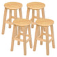 Modern Style Solid Wood Bar Stool with Footrest Living Room Lounge Bar Stool 4 Piece Set Short Stool(20"H) Clearhalo 'Bar Furniture' 'Bar Stools' 'bar_stools' 'furn' 'furn_bar_stools' 'furniture_bar_stools' 'Kitchen & Dining Furniture' 'kitchen&dining_furn' 'kitchen' 'kitchen_furn' Furniture' 4512169
