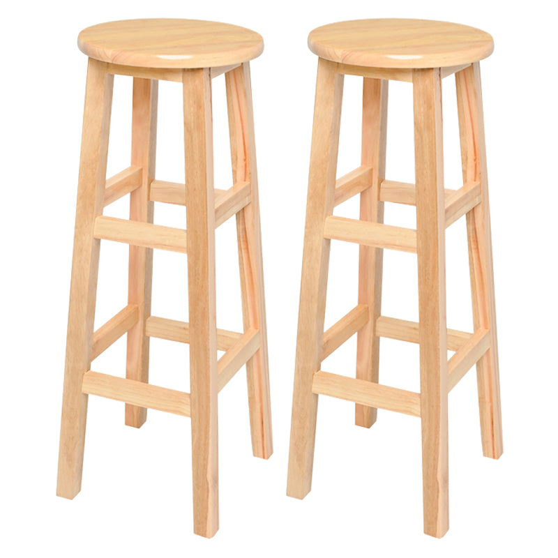 Modern Style Solid Wood Bar Stool with Footrest Living Room Lounge Bar Stool 2 Piece Set Bar Stool(31"H) Clearhalo 'Bar Furniture' 'Bar Stools' 'bar_stools' 'furn' 'furn_bar_stools' 'furniture_bar_stools' 'Kitchen & Dining Furniture' 'kitchen&dining_furn' 'kitchen' 'kitchen_furn' Furniture' 4512177