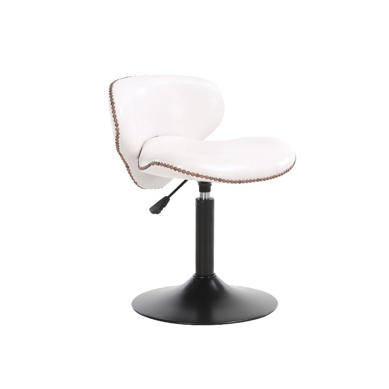 Industrial Style Bar-stool Adjustable Height Metal Leg for Restaurant Bar White 1 Piece Short Stool(22"H) Clearhalo 'Bar Furniture' 'Bar Stools' 'bar_stools' 'furn' 'furn_bar_stools' 'furniture_bar_stools' 'Kitchen & Dining Furniture' 'kitchen&dining_furn' 'kitchen' 'kitchen_furn' Furniture' 4512198