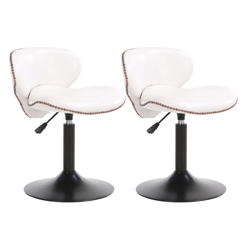 Industrial Style Bar-stool Adjustable Height Metal Leg for Restaurant Bar White 2 Piece Set Short Stool(22"H) Clearhalo 'Bar Furniture' 'Bar Stools' 'bar_stools' 'furn' 'furn_bar_stools' 'furniture_bar_stools' 'Kitchen & Dining Furniture' 'kitchen&dining_furn' 'kitchen' 'kitchen_furn' Furniture' 4512199