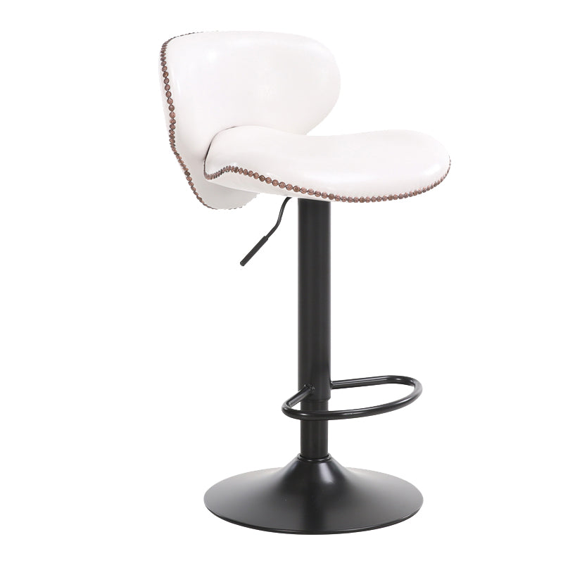 Industrial Style Bar-stool Adjustable Height Metal Leg for Restaurant Bar White 1 Piece Bar Stool(31"H) Clearhalo 'Bar Furniture' 'Bar Stools' 'bar_stools' 'furn' 'furn_bar_stools' 'furniture_bar_stools' 'Kitchen & Dining Furniture' 'kitchen&dining_furn' 'kitchen' 'kitchen_furn' Furniture' 4512203