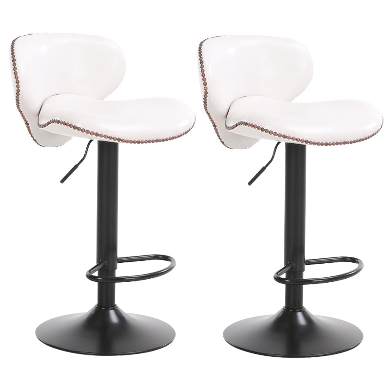 Industrial Style Bar-stool Adjustable Height Metal Leg for Restaurant Bar White 2 Piece Set Bar Stool(31"H) Clearhalo 'Bar Furniture' 'Bar Stools' 'bar_stools' 'furn' 'furn_bar_stools' 'furniture_bar_stools' 'Kitchen & Dining Furniture' 'kitchen&dining_furn' 'kitchen' 'kitchen_furn' Furniture' 4512204