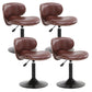 Industrial Style Bar-stool Adjustable Height Metal Leg for Restaurant Bar Brown 4 Piece Set Short Stool(22"H) Clearhalo 'Bar Furniture' 'Bar Stools' 'bar_stools' 'furn' 'furn_bar_stools' 'furniture_bar_stools' 'Kitchen & Dining Furniture' 'kitchen&dining_furn' 'kitchen' 'kitchen_furn' Furniture' 4512214