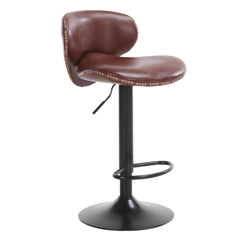 Industrial Style Bar-stool Adjustable Height Metal Leg for Restaurant Bar Brown 1 Piece Bar Stool(31"H) Clearhalo 'Bar Furniture' 'Bar Stools' 'bar_stools' 'furn' 'furn_bar_stools' 'furniture_bar_stools' 'Kitchen & Dining Furniture' 'kitchen&dining_furn' 'kitchen' 'kitchen_furn' Furniture' 4512215