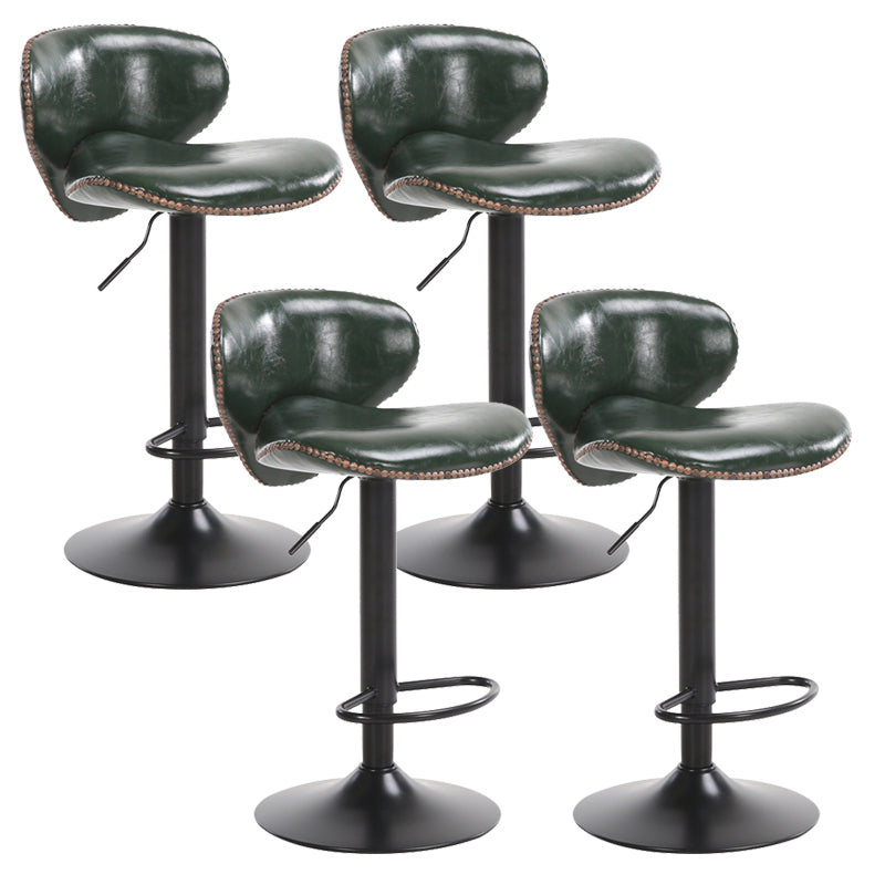 Industrial Style Bar-stool Adjustable Height Metal Leg for Restaurant Bar Blackish Green 4 Piece Set Bar Stool(31"H) Clearhalo 'Bar Furniture' 'Bar Stools' 'bar_stools' 'furn' 'furn_bar_stools' 'furniture_bar_stools' 'Kitchen & Dining Furniture' 'kitchen&dining_furn' 'kitchen' 'kitchen_furn' Furniture' 4512223