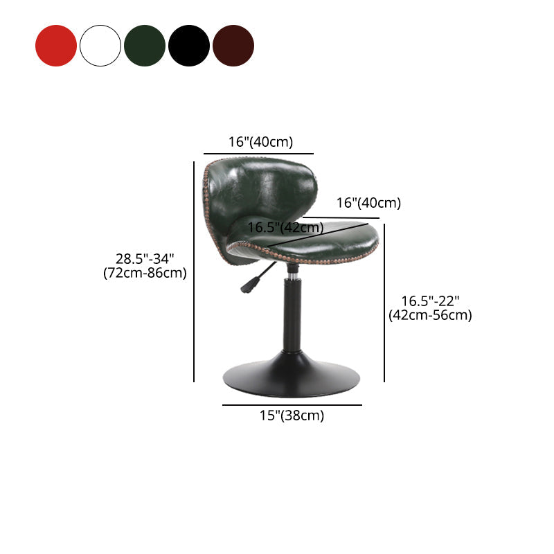 Industrial Style Bar-stool Adjustable Height Metal Leg for Restaurant Bar Clearhalo 'Bar Furniture' 'Bar Stools' 'bar_stools' 'furn' 'furn_bar_stools' 'furniture_bar_stools' 'Kitchen & Dining Furniture' 'kitchen&dining_furn' 'kitchen' 'kitchen_furn' Furniture' 4512224
