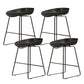 Modern Style Iron Bar Stool with Footrest Bristol Bar Stool for Kitchen Black 4 Piece Set Short Stool(18"H) Clearhalo 'Bar Furniture' 'Bar Stools' 'bar_stools' 'furn' 'furn_bar_stools' 'furniture_bar_stools' 'Kitchen & Dining Furniture' 'kitchen&dining_furn' 'kitchen' 'kitchen_furn' Furniture' 4512230