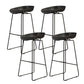 Modern Style Iron Bar Stool with Footrest Bristol Bar Stool for Kitchen Black 4 Piece Set Counter Stool(26"H) Clearhalo 'Bar Furniture' 'Bar Stools' 'bar_stools' 'furn' 'furn_bar_stools' 'furniture_bar_stools' 'Kitchen & Dining Furniture' 'kitchen&dining_furn' 'kitchen' 'kitchen_furn' Furniture' 4512237