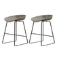 Modern Style Iron Bar Stool with Footrest Bristol Bar Stool for Kitchen Grey 2 Piece Set Short Stool(18"H) Clearhalo 'Bar Furniture' 'Bar Stools' 'bar_stools' 'furn' 'furn_bar_stools' 'furniture_bar_stools' 'Kitchen & Dining Furniture' 'kitchen&dining_furn' 'kitchen' 'kitchen_furn' Furniture' 4512246