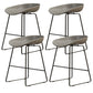 Modern Style Iron Bar Stool with Footrest Bristol Bar Stool for Kitchen Grey 4 Piece Set Short Stool(18"H) Clearhalo 'Bar Furniture' 'Bar Stools' 'bar_stools' 'furn' 'furn_bar_stools' 'furniture_bar_stools' 'Kitchen & Dining Furniture' 'kitchen&dining_furn' 'kitchen' 'kitchen_furn' Furniture' 4512247