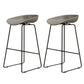 Modern Style Iron Bar Stool with Footrest Bristol Bar Stool for Kitchen Grey 2 Piece Set Counter Stool(26"H) Clearhalo 'Bar Furniture' 'Bar Stools' 'bar_stools' 'furn' 'furn_bar_stools' 'furniture_bar_stools' 'Kitchen & Dining Furniture' 'kitchen&dining_furn' 'kitchen' 'kitchen_furn' Furniture' 4512249