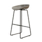 Modern Style Iron Bar Stool with Footrest Bristol Bar Stool for Kitchen Grey 1 Piece Bar Stool(30"H) Clearhalo 'Bar Furniture' 'Bar Stools' 'bar_stools' 'furn' 'furn_bar_stools' 'furniture_bar_stools' 'Kitchen & Dining Furniture' 'kitchen&dining_furn' 'kitchen' 'kitchen_furn' Furniture' 4512251