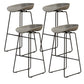 Modern Style Iron Bar Stool with Footrest Bristol Bar Stool for Kitchen Grey 4 Piece Set Bar Stool(30"H) Clearhalo 'Bar Furniture' 'Bar Stools' 'bar_stools' 'furn' 'furn_bar_stools' 'furniture_bar_stools' 'Kitchen & Dining Furniture' 'kitchen&dining_furn' 'kitchen' 'kitchen_furn' Furniture' 4512253