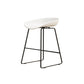 Modern Style Iron Bar Stool with Footrest Bristol Bar Stool for Kitchen White 1 Piece Short Stool(18"H) Clearhalo 'Bar Furniture' 'Bar Stools' 'bar_stools' 'furn' 'furn_bar_stools' 'furniture_bar_stools' 'Kitchen & Dining Furniture' 'kitchen&dining_furn' 'kitchen' 'kitchen_furn' Furniture' 4512254