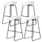 Modern Style Iron Bar Stool with Footrest Bristol Bar Stool for Kitchen White 4 Piece Set Counter Stool(26"H) Clearhalo 'Bar Furniture' 'Bar Stools' 'bar_stools' 'furn' 'furn_bar_stools' 'furniture_bar_stools' 'Kitchen & Dining Furniture' 'kitchen&dining_furn' 'kitchen' 'kitchen_furn' Furniture' 4512259