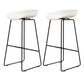 Modern Style Iron Bar Stool with Footrest Bristol Bar Stool for Kitchen White 2 Piece Set Bar Stool(30"H) Clearhalo 'Bar Furniture' 'Bar Stools' 'bar_stools' 'furn' 'furn_bar_stools' 'furniture_bar_stools' 'Kitchen & Dining Furniture' 'kitchen&dining_furn' 'kitchen' 'kitchen_furn' Furniture' 4512261