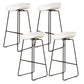 Modern Style Iron Bar Stool with Footrest Bristol Bar Stool for Kitchen White 4 Piece Set Bar Stool(30"H) Clearhalo 'Bar Furniture' 'Bar Stools' 'bar_stools' 'furn' 'furn_bar_stools' 'furniture_bar_stools' 'Kitchen & Dining Furniture' 'kitchen&dining_furn' 'kitchen' 'kitchen_furn' Furniture' 4512262