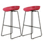 Modern Style Iron Bar Stool with Footrest Bristol Bar Stool for Kitchen Red 2 Piece Set Bar Stool(30"H) Clearhalo 'Bar Furniture' 'Bar Stools' 'bar_stools' 'furn' 'furn_bar_stools' 'furniture_bar_stools' 'Kitchen & Dining Furniture' 'kitchen&dining_furn' 'kitchen' 'kitchen_furn' Furniture' 4512270