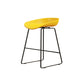 Modern Style Iron Bar Stool with Footrest Bristol Bar Stool for Kitchen Yellow 1 Piece Short Stool(18"H) Clearhalo 'Bar Furniture' 'Bar Stools' 'bar_stools' 'furn' 'furn_bar_stools' 'furniture_bar_stools' 'Kitchen & Dining Furniture' 'kitchen&dining_furn' 'kitchen' 'kitchen_furn' Furniture' 4512272