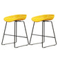 Modern Style Iron Bar Stool with Footrest Bristol Bar Stool for Kitchen Yellow 2 Piece Set Short Stool(18"H) Clearhalo 'Bar Furniture' 'Bar Stools' 'bar_stools' 'furn' 'furn_bar_stools' 'furniture_bar_stools' 'Kitchen & Dining Furniture' 'kitchen&dining_furn' 'kitchen' 'kitchen_furn' Furniture' 4512273