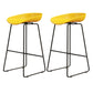Modern Style Iron Bar Stool with Footrest Bristol Bar Stool for Kitchen Yellow 2 Piece Set Counter Stool(26"H) Clearhalo 'Bar Furniture' 'Bar Stools' 'bar_stools' 'furn' 'furn_bar_stools' 'furniture_bar_stools' 'Kitchen & Dining Furniture' 'kitchen&dining_furn' 'kitchen' 'kitchen_furn' Furniture' 4512276