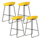 Modern Style Iron Bar Stool with Footrest Bristol Bar Stool for Kitchen Yellow 4 Piece Set Counter Stool(26"H) Clearhalo 'Bar Furniture' 'Bar Stools' 'bar_stools' 'furn' 'furn_bar_stools' 'furniture_bar_stools' 'Kitchen & Dining Furniture' 'kitchen&dining_furn' 'kitchen' 'kitchen_furn' Furniture' 4512277