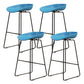 Modern Style Iron Bar Stool with Footrest Bristol Bar Stool for Kitchen Blue 4 Piece Set Counter Stool(26"H) Clearhalo 'Bar Furniture' 'Bar Stools' 'bar_stools' 'furn' 'furn_bar_stools' 'furniture_bar_stools' 'Kitchen & Dining Furniture' 'kitchen&dining_furn' 'kitchen' 'kitchen_furn' Furniture' 4512286
