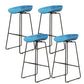 Modern Style Iron Bar Stool with Footrest Bristol Bar Stool for Kitchen Blue 4 Piece Set Bar Stool(30"H) Clearhalo 'Bar Furniture' 'Bar Stools' 'bar_stools' 'furn' 'furn_bar_stools' 'furniture_bar_stools' 'Kitchen & Dining Furniture' 'kitchen&dining_furn' 'kitchen' 'kitchen_furn' Furniture' 4512289