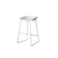 Modern Style Iron Bar Stool with Footrest Bristol Bar Stool for Kitchen Gloss White 1 Piece Short Stool(18"H) Clearhalo 'Bar Furniture' 'Bar Stools' 'bar_stools' 'furn' 'furn_bar_stools' 'furniture_bar_stools' 'Kitchen & Dining Furniture' 'kitchen&dining_furn' 'kitchen' 'kitchen_furn' Furniture' 4512290