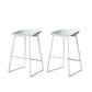 Modern Style Iron Bar Stool with Footrest Bristol Bar Stool for Kitchen Gloss White 2 Piece Set Short Stool(18"H) Clearhalo 'Bar Furniture' 'Bar Stools' 'bar_stools' 'furn' 'furn_bar_stools' 'furniture_bar_stools' 'Kitchen & Dining Furniture' 'kitchen&dining_furn' 'kitchen' 'kitchen_furn' Furniture' 4512291