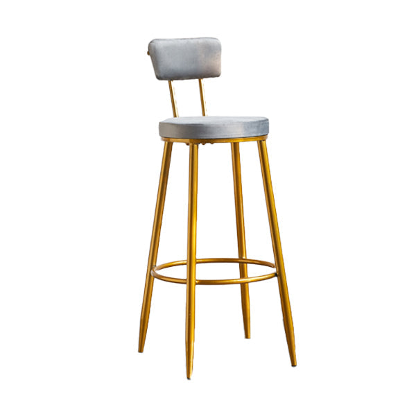 Modern Style Metal Bar Stool with Footrest Bistro Light Luxury Bar Stool Clearhalo 'Bar Furniture' 'Bar Stools' 'bar_stools' 'furn' 'furn_bar_stools' 'furniture_bar_stools' 'Kitchen & Dining Furniture' 'kitchen&dining_furn' 'kitchen' 'kitchen_furn' Furniture' 4512311