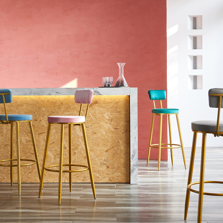 Modern Style Metal Bar Stool with Footrest Bistro Light Luxury Bar Stool Clearhalo 'Bar Furniture' 'Bar Stools' 'bar_stools' 'furn' 'furn_bar_stools' 'furniture_bar_stools' 'Kitchen & Dining Furniture' 'kitchen&dining_furn' 'kitchen' 'kitchen_furn' Furniture' 4512315