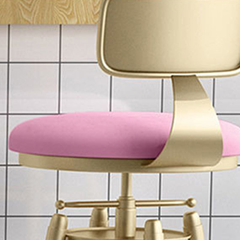Glam Round Velvet Bar Stool Footrest Indoor Counter Stool with Gold Iron Legs Clearhalo 'Bar Furniture' 'Bar Stools' 'bar_stools' 'furn' 'furn_bar_stools' 'furniture_bar_stools' 'Kitchen & Dining Furniture' 'kitchen&dining_furn' 'kitchen' 'kitchen_furn' Furniture' 4512340