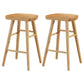 Indoor Pine Modern Bar Stool Contoured Seat Footrest Counter Stool with Wood Legs Wood 2 Piece Set Clearhalo 'Bar Furniture' 'Bar Stools' 'bar_stools' 'furn' 'furn_bar_stools' 'furniture_bar_stools' 'Kitchen & Dining Furniture' 'kitchen&dining_furn' 'kitchen' 'kitchen_furn' Furniture' 4512367