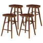 Indoor Pine Modern Bar Stool Contoured Seat Footrest Counter Stool with Wood Legs Distressed Wood 4 Piece Set Clearhalo 'Bar Furniture' 'Bar Stools' 'bar_stools' 'furn' 'furn_bar_stools' 'furniture_bar_stools' 'Kitchen & Dining Furniture' 'kitchen&dining_furn' 'kitchen' 'kitchen_furn' Furniture' 4512376