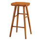 Indoor Pine Modern Bar Stool Contoured Seat Footrest Counter Stool with Wood Legs Walnut 1 Piece Clearhalo 'Bar Furniture' 'Bar Stools' 'bar_stools' 'furn' 'furn_bar_stools' 'furniture_bar_stools' 'Kitchen & Dining Furniture' 'kitchen&dining_furn' 'kitchen' 'kitchen_furn' Furniture' 4512377